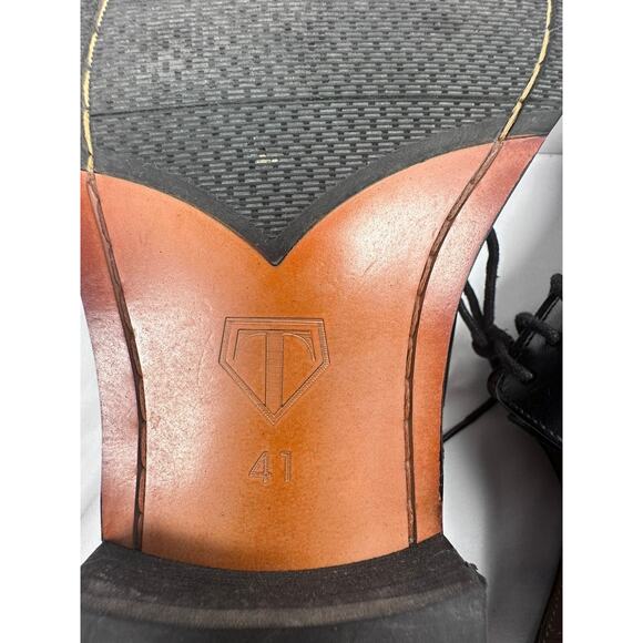 Templarios Shoes Black Leather US 8.5 - Handmade EXCELLENT!